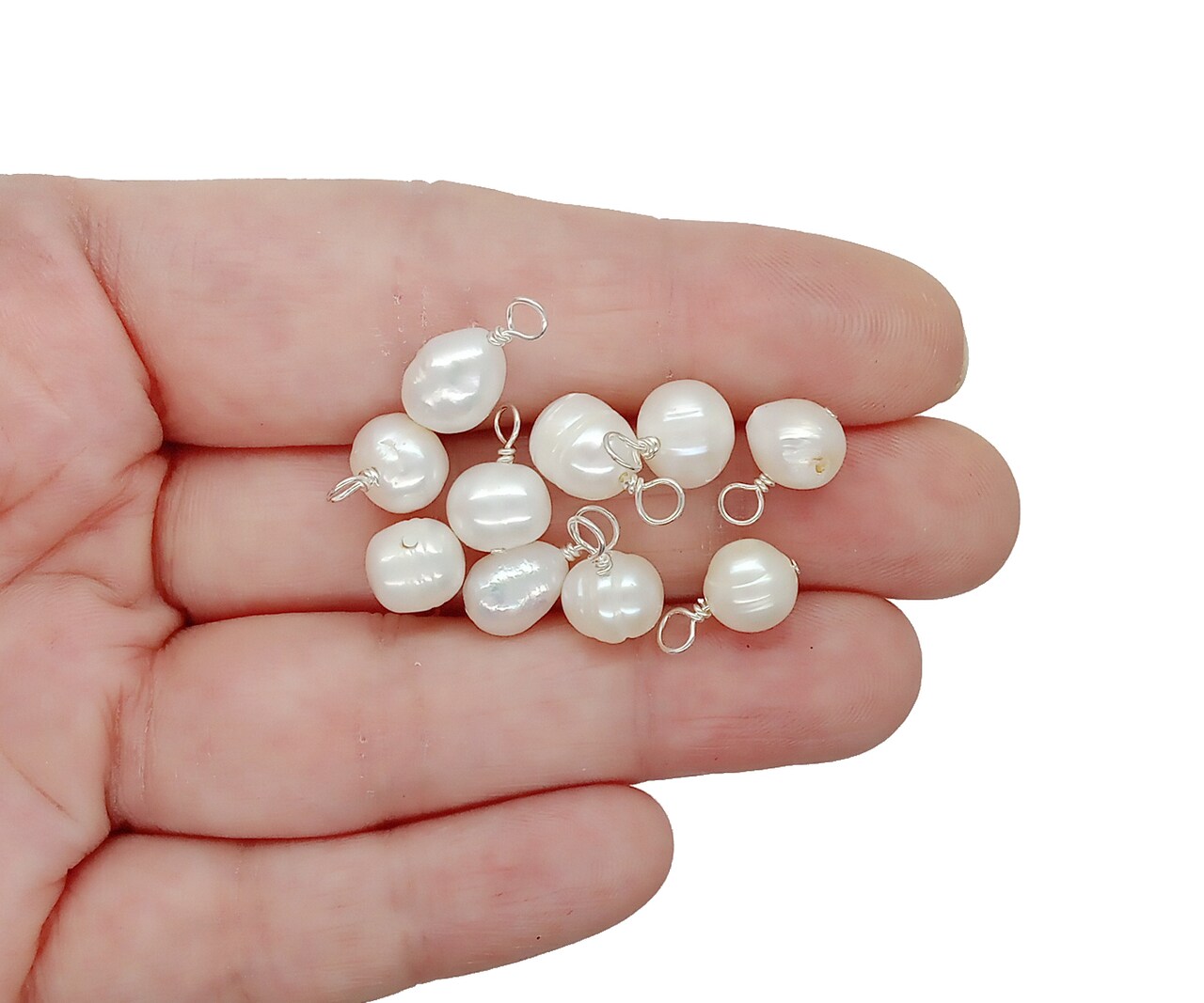 Freshwater Pearl Charms, 10 pieces, Natural Dangles for Jewelry Making,  Adorabilities